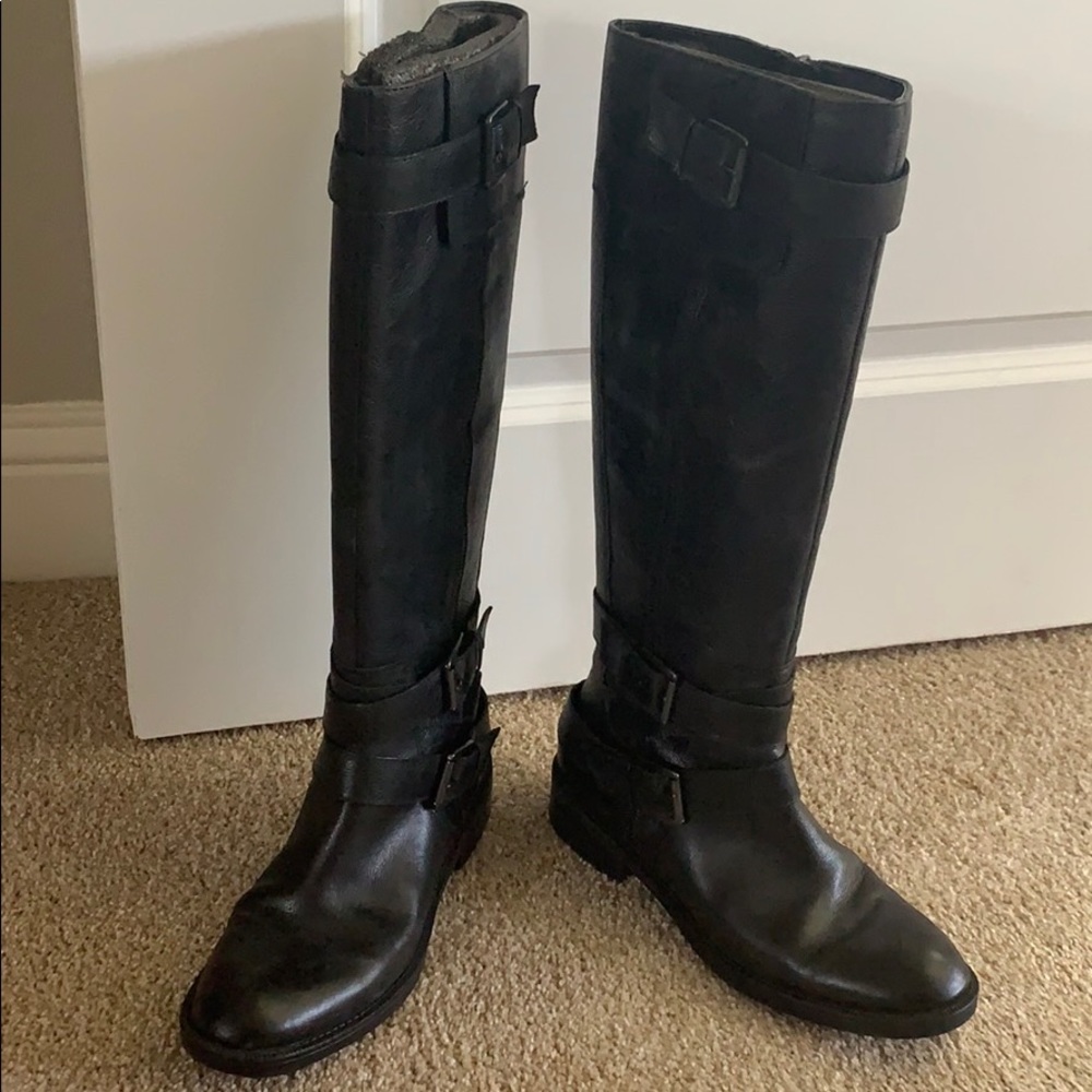 Enzo Angiolini Tall Black Leather Boot